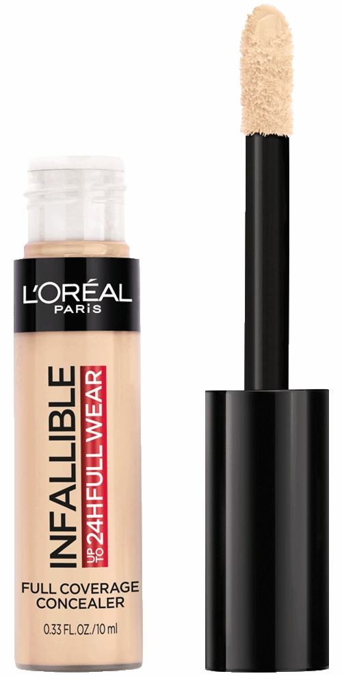 Loreal paris INFALLIBLE Up to 24HR Fresh Wear full coverage concealer كونسيلر تغطية كاملة من لوريال بارس