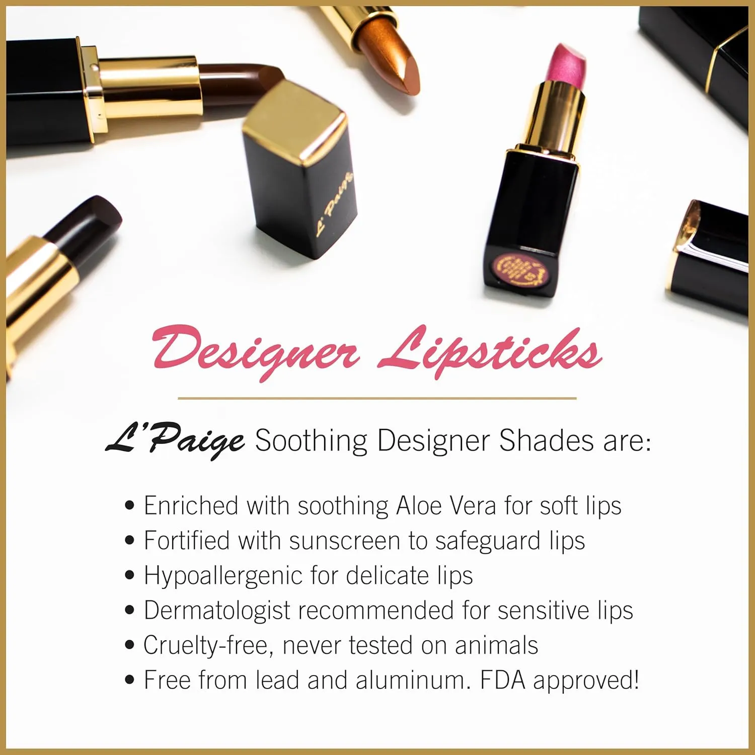 L'Paige L08 - PINK/ORCHID Split-Stick Lipstick | Aloe Vera Based, Long-lasting, Moisturizing