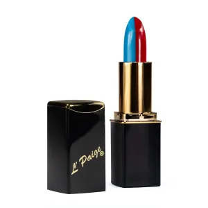 L'Paige L17 - CARDINAL RED/BLUE Split-Stick Lipstick | Aloe Vera Based, Long-lasting, Moisturizing