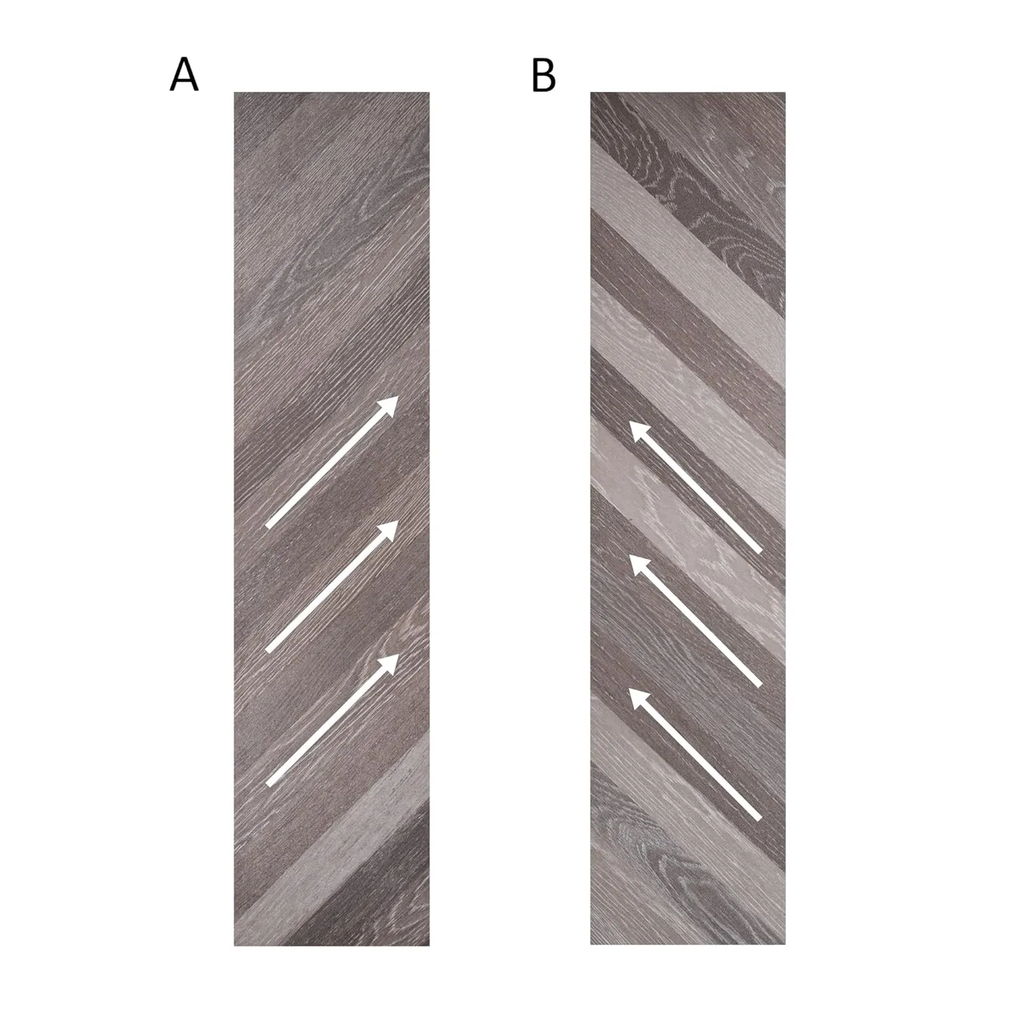 LUCiDA SURFACES Luxury Vinyl Flooring Tiles | Peel and Stick Floor Tile for DIY Installation | 36 Wood Look Planks | Brown Chevron | BaseCore | 54 Sq. Feet