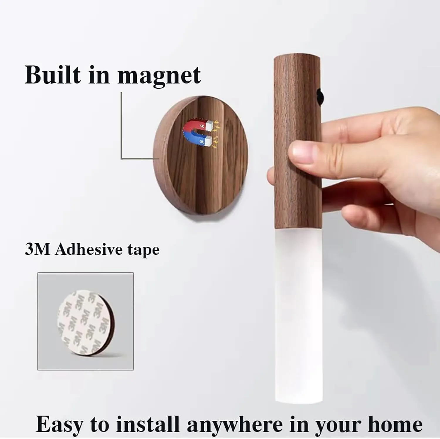Lumee Light, Lumee Lights Sconces, Lumee Light Motion Sensor Led Lights, Rechargeable Sconces Magnetic Wall Lights Wireless Stairway Lights Portable Hallway Light for Bedroom Stair (Dark Brown*2)