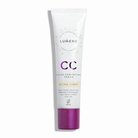 Lumene CC Color Correcting Cream infused with Pure Arctic Spring Water - 6 in 1 Medium Coverage for all Skin Types SPF 20-30 ml / 1.0 Fl.Oz. (Ultra Light)