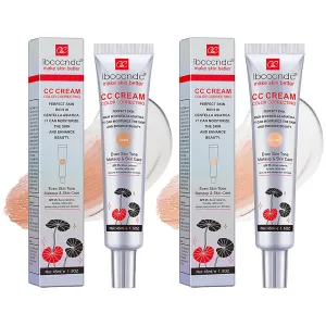 Luminae CC Cream, Korean Color Changing CC Cream, Color Changing Foundation, Foundation Color Changing, Multi-Purpose Pre-Makeup Primer Moisturizing Long-Lasting Facial Concealer (01 02, 1.5oz)