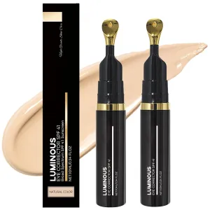 Luminous Eye Corrector Spf 41, Under Eye Color Corrector for Dark Circles, Anti-Aging Tinted Eye Cream, Hydrating Eye Serum with Peach Undertone for Dark Circles Waterproof - Natural Finish