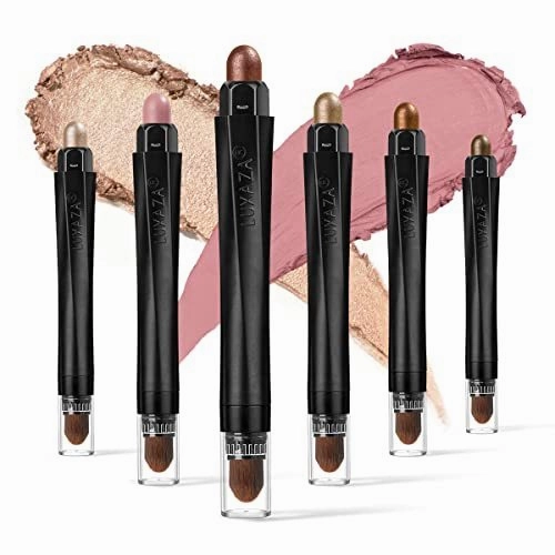 LUXAZA 6PCS Neutral Brown Eyeshadow Stick Set
