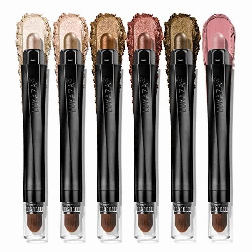 LUXAZA 6PCS Neutral Brown Eyeshadow Stick Set