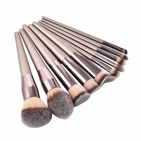 Luxury Champagne Makeup Brushes Set For Foundation Powder Blush Eyeshadow Concealer Lip Eye Make Up Brush Cosmetics Beauty Tools