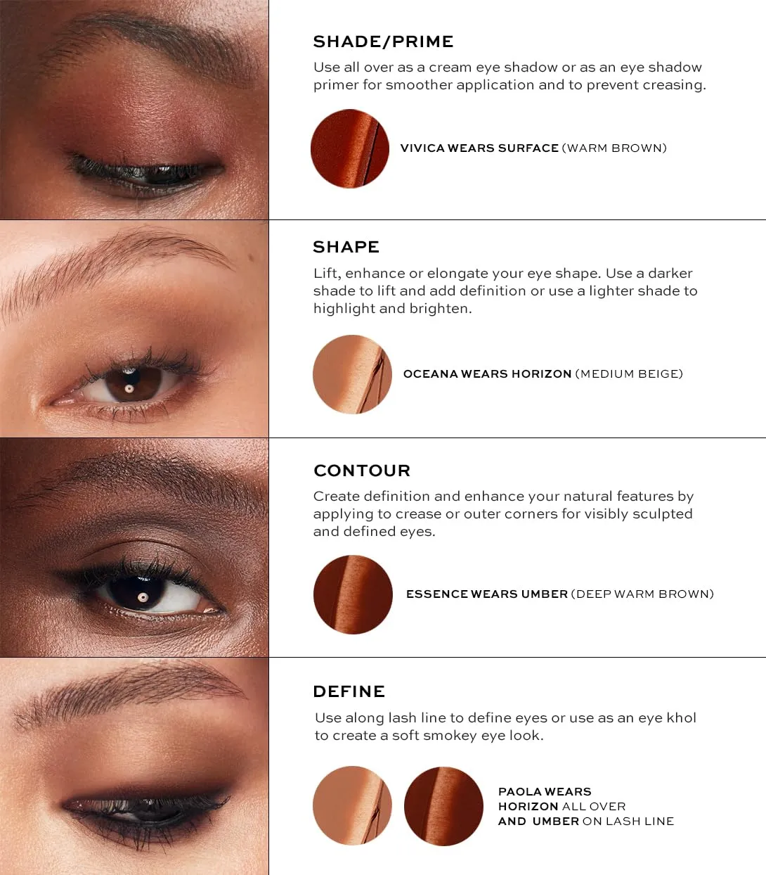 MAKE Beauty Eye Shaping Stylo - Cream Eyeshadow Stick. 4-in-1 Shape, Define, Contour, and Shade Eye Shadow for Versatile Makeup Looks. Long-Lasting Creamy Formula. Shade - Meridian