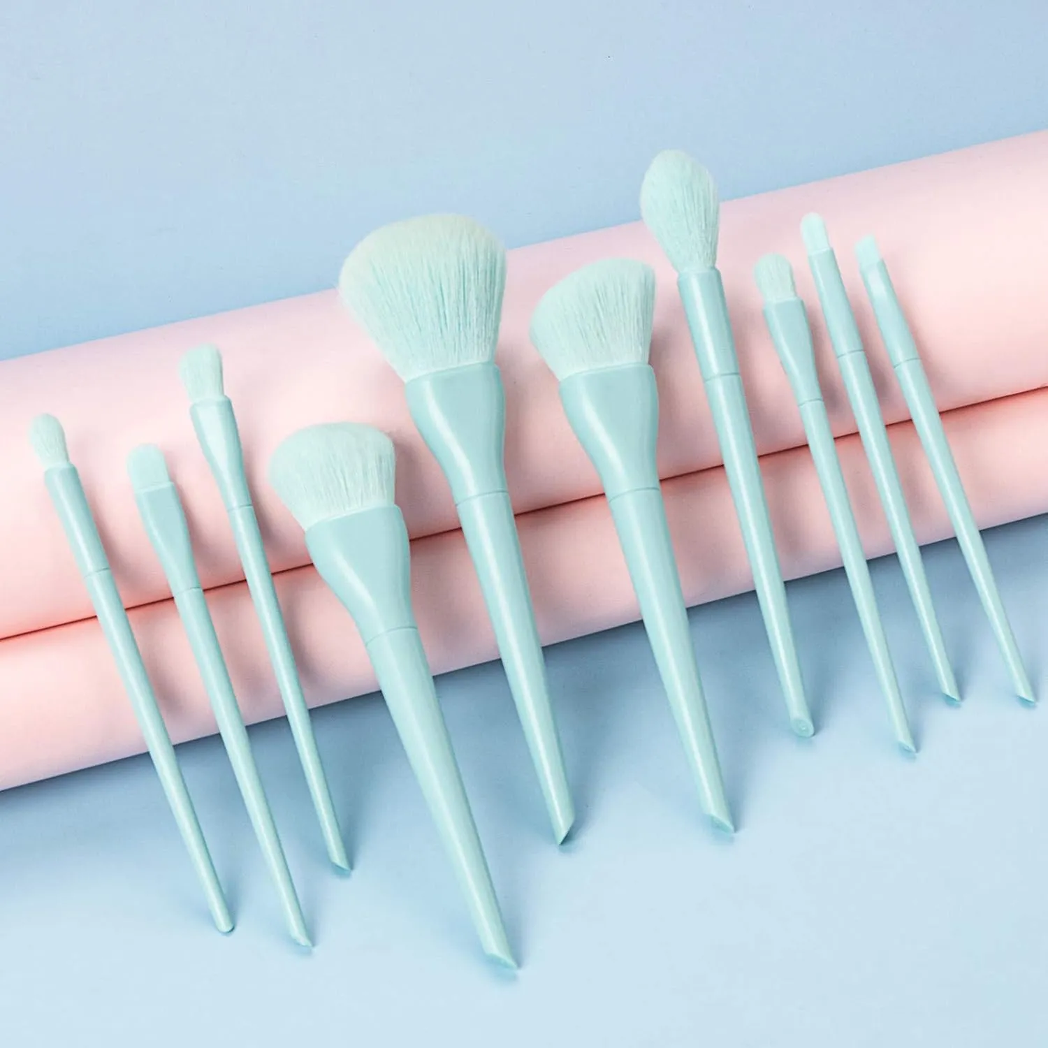 Make Brushes Cosmetic Eyeliner 10PCS Concealer Eyebrow Foundation Up Brush Makeup Products (Color : Blue, Size : One Size)