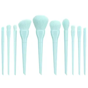 Make Brushes Cosmetic Eyeliner 10PCS Concealer Eyebrow Foundation Up Brush Makeup Products (Color : Blue, Size : One Size)