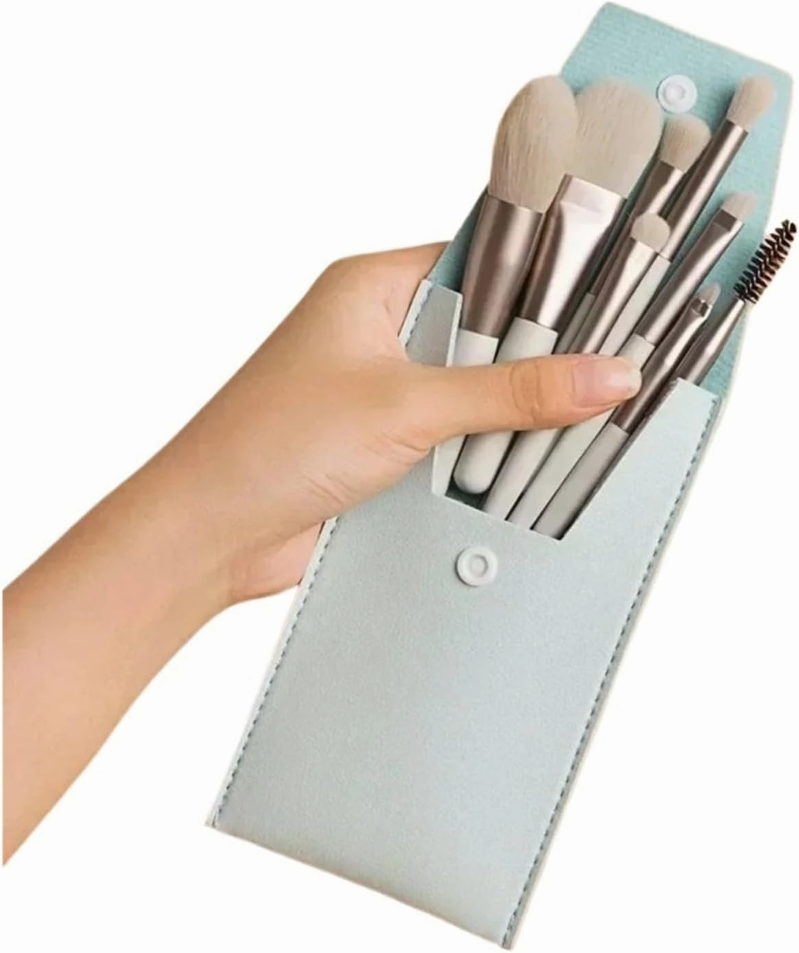 Make Up Brushes Set Cosmetic Powder Eye Shadow Foundation Blush Blending Concealer Professional Beauty Tool 8pcs(Green Bag)