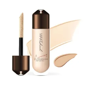[Makeheal] 1.P.L Foundaiser Foundation SPF 20 PA  , 24 Hours Power-Lasting Coverage, Large Wand Applicator, Dual-Function Foundation, Perfect Blemish Coverage (23N - Reve Light)