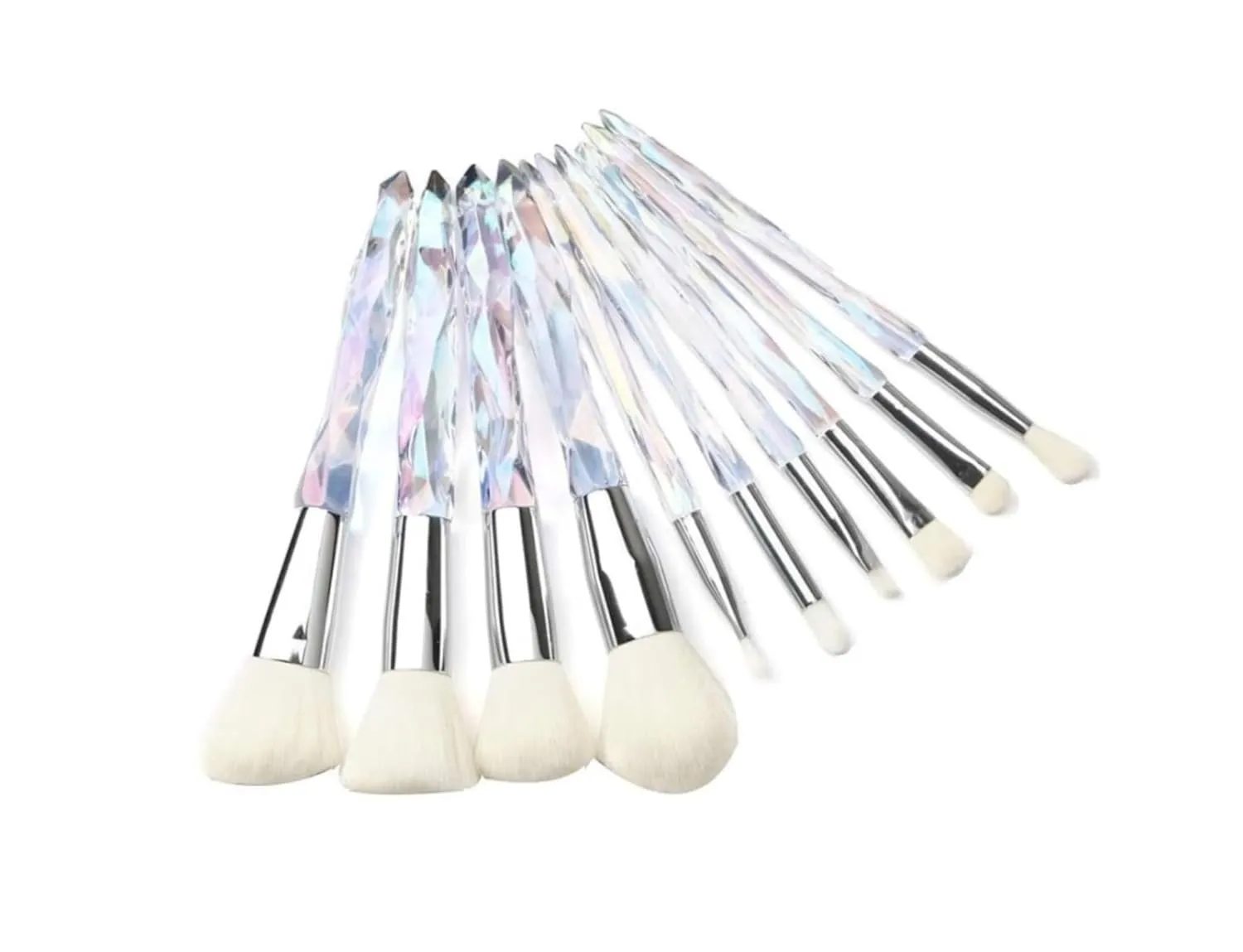 Makeup Brush 10-Piece Makeup Brush Crystal Handle Makeup Brush Set Beauty