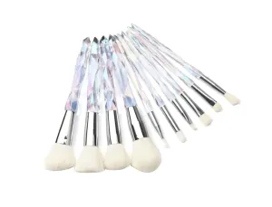 Makeup Brush 10-Piece Makeup Brush Crystal Handle Makeup Brush Set Beauty