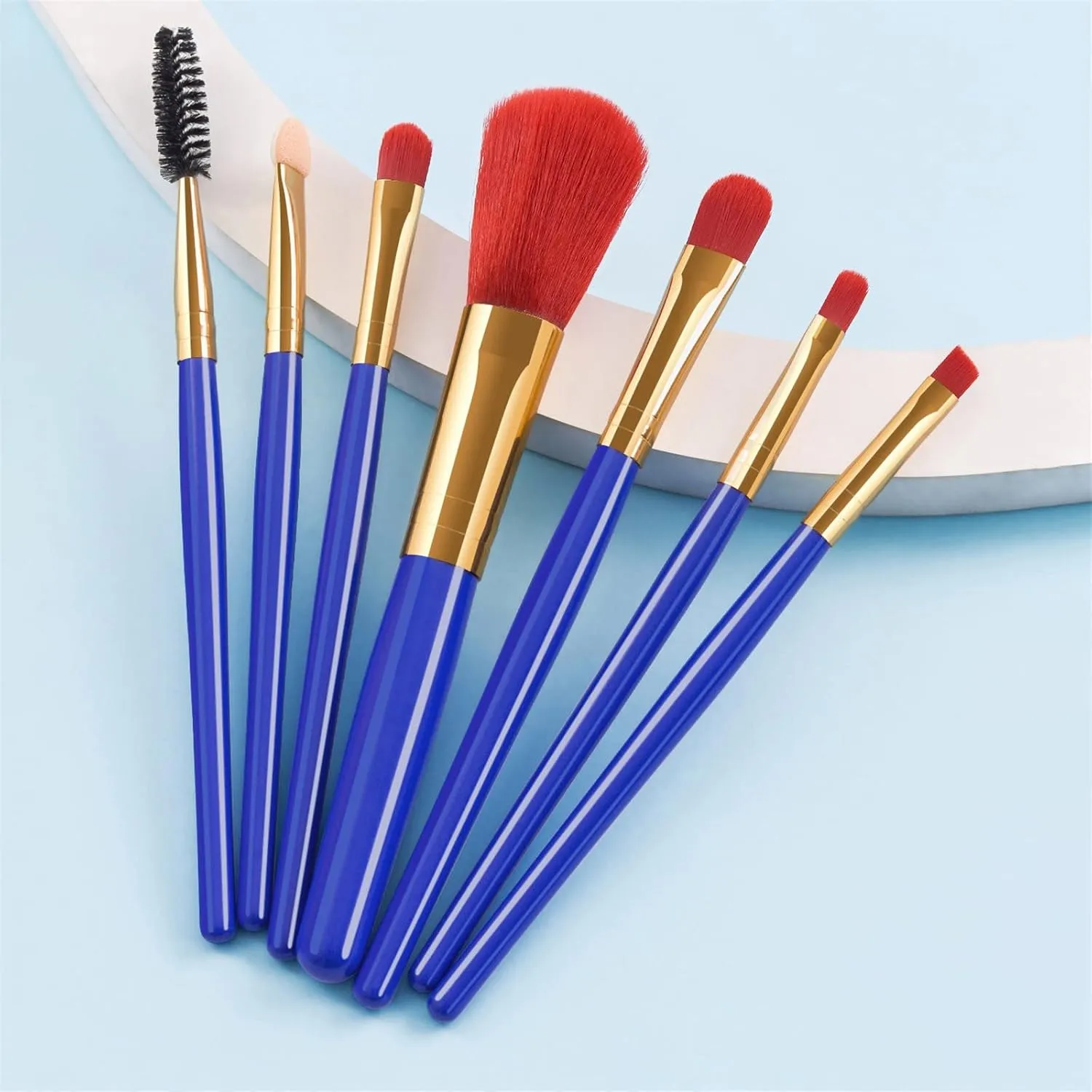 Makeup Brush Advanced Synthetic Concealer Foundation Powder Eyeshadow Makeup Brush Cosmetics Eyebrow Eyeshadow Powder Lip Gloss Brush 7Pack Two Faced(Color:A)