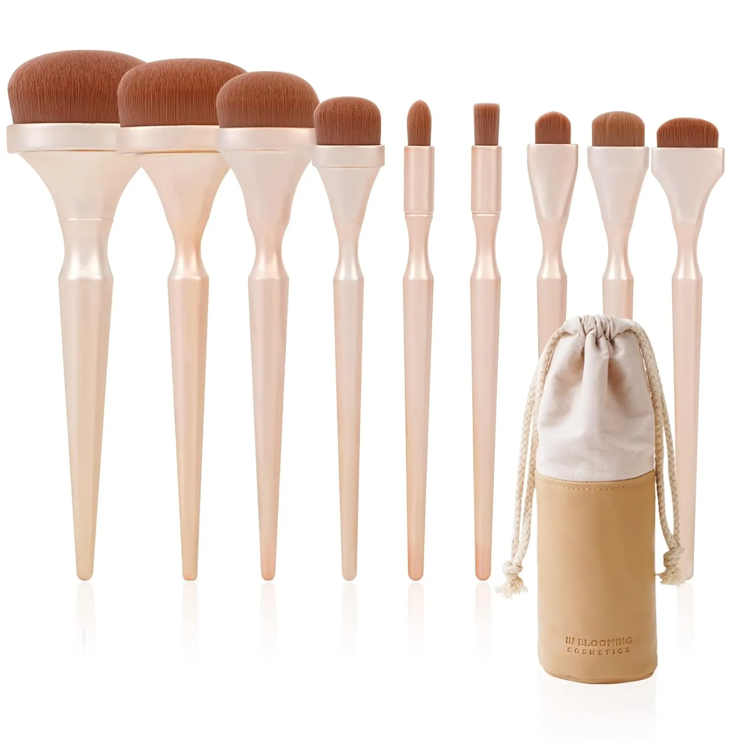 Makeup Brushes Set Makeup Foundation Brush Advanced Foundation Blush Contour Foundation Concealer Eye Shadow Brush Makeup Set (Rose Gold)