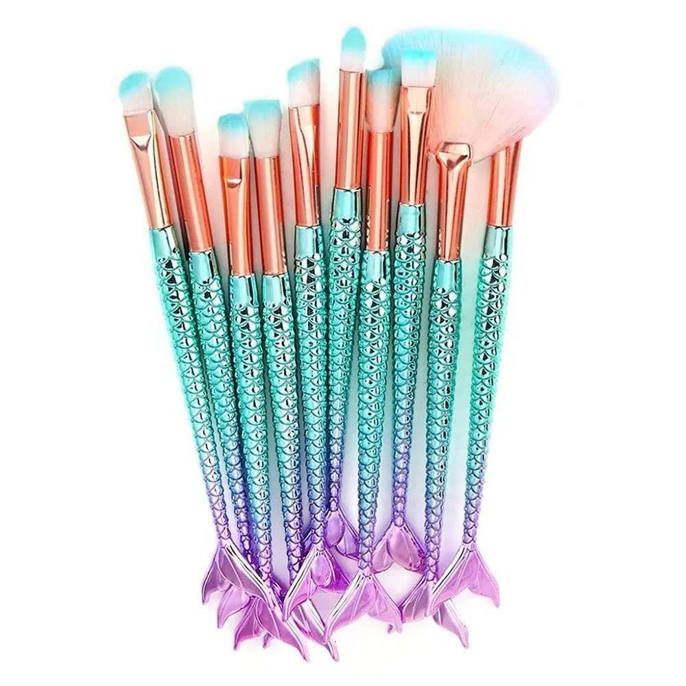 Makeup Brushes Set Plastic Handle High Density Soft Nylon Bristles Eyebrow Eyeliner Eyeshadow Bottom Blush Brushes