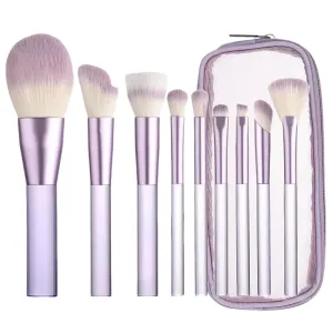 Makeup Brushes with Organizer Bag, 9 Pcs Synthetic Professional Foundation Brush,Eyeshadow Blending Eyeliner Powder Concealer Contour Brush Set,Gifts for Mom