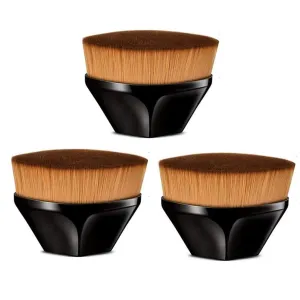 Makeup Foundation Brush Powder BB Cream Brushes Loose Powder Brush Flat Kit Maquiagem Cosmetic Make up Brushes (3 Pack,Black)