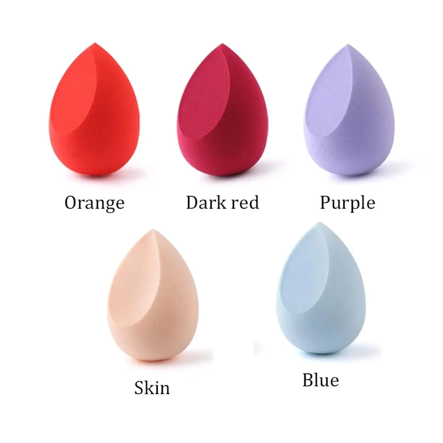 Makeup Sponge Concealer Smooth Cosmetic Powder Puff Cut Shape Foundation Water Drop Bevel Make Up Blender Tool (Color : Red)