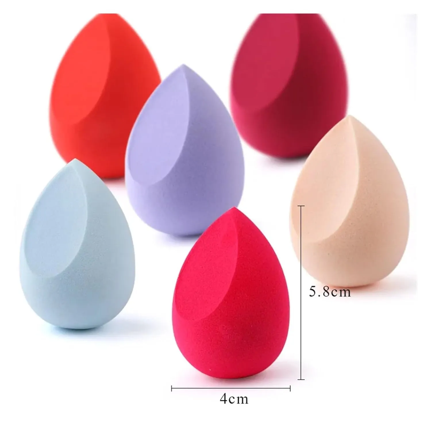 Makeup Sponge Concealer Smooth Cosmetic Powder Puff Cut Shape Foundation Water Drop Bevel Make Up Blender Tool (Color : Red)