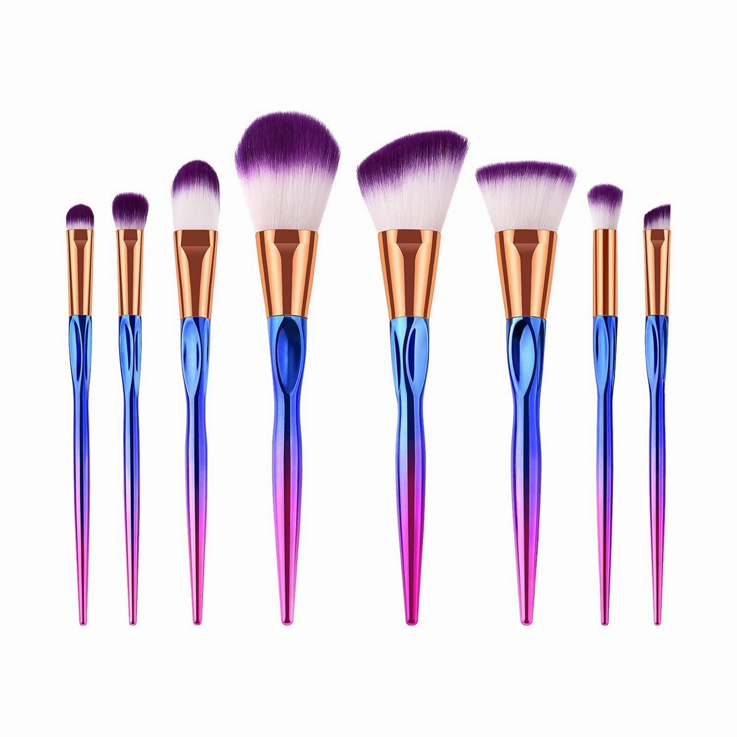 Makeup Brush Advanced Synthetic Concealer Foundation Powder Eyeshadow Makeup Brush Cosmetics Eyebrow Eyeshadow Powder Lip Gloss Brush 8Pack Travel Makeup Brush Holder(B,One Size)