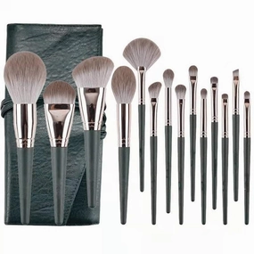 Makeup brush powder blusher brush powder brush foundation make-up brush 14 green eyebrow brushes