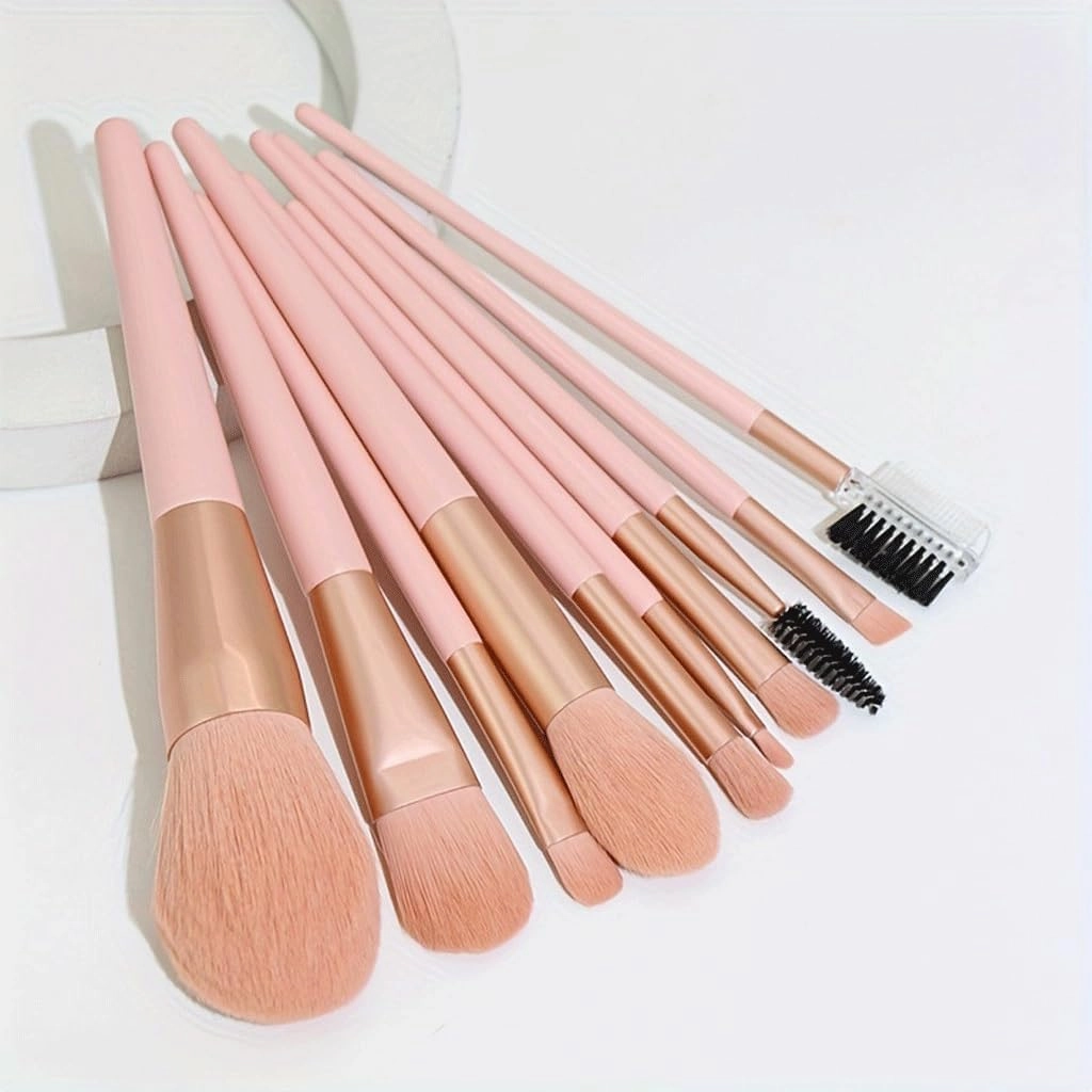 Makeup Brush Set 10 Pieces of, Full Set of Loose Powder Eye Shadow Dressing and Beauty Brush Tools