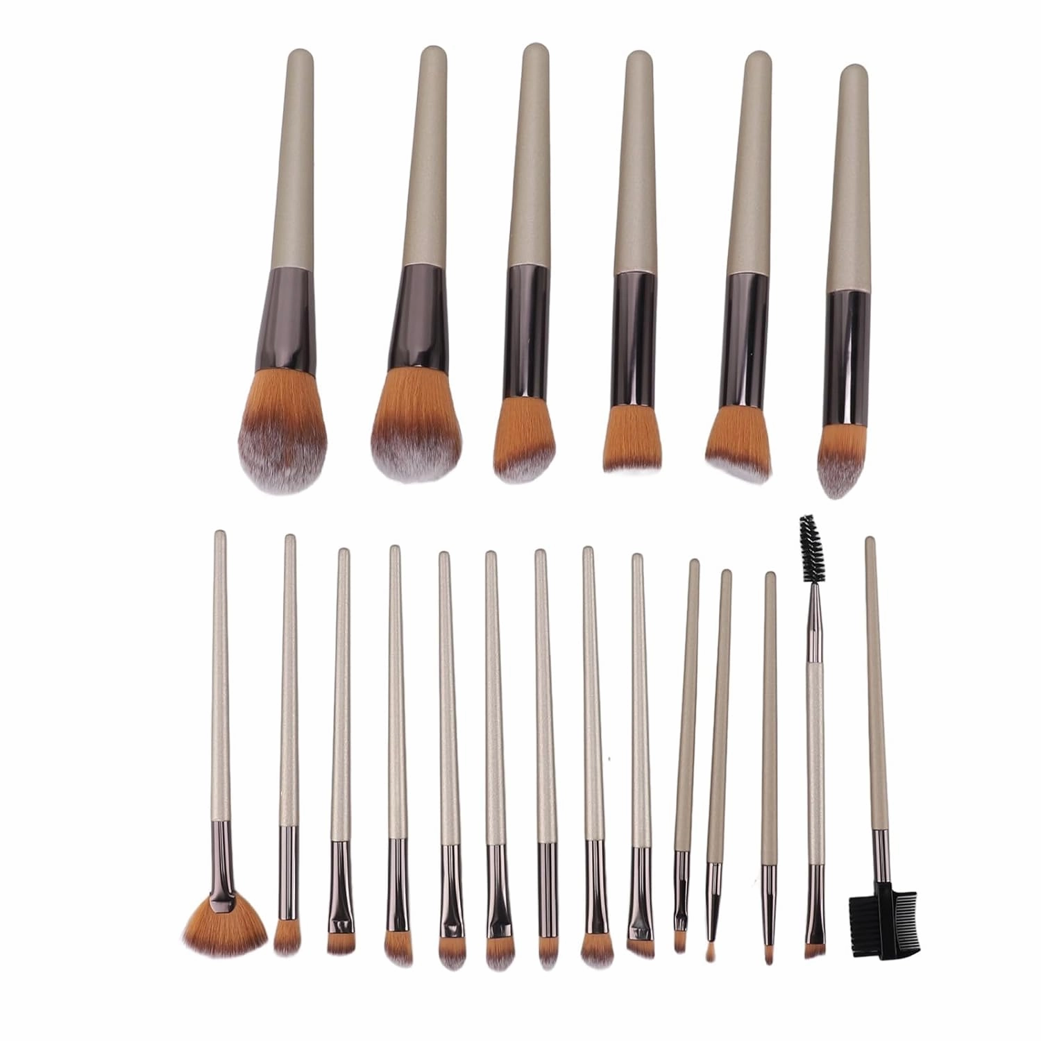 MAKEUP BRUSH SET CHAMPAGNE GOLD SOFT FOR FOUNDATION POWDER EYESHADOW BRUSHES 20 PCS