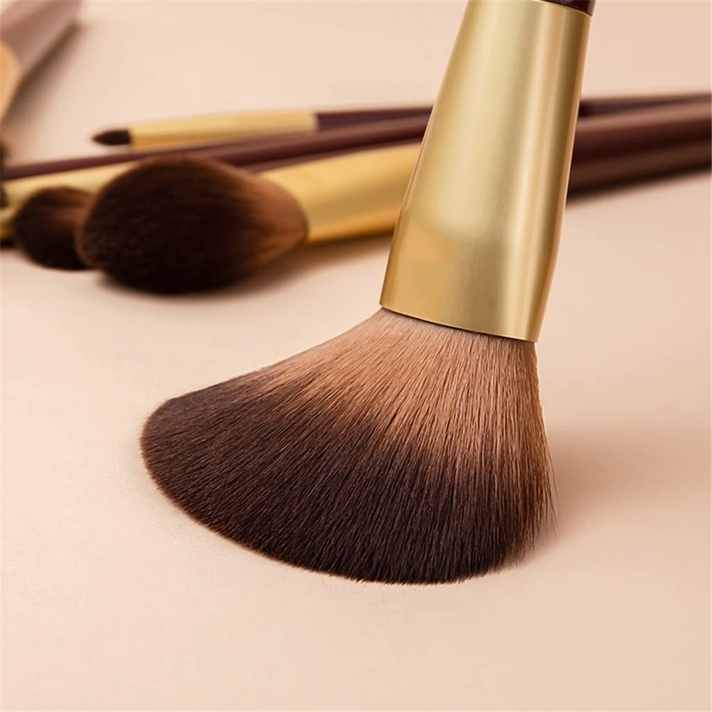 Makeup Brush Set of 8 Makeup Brush Set Loose Powder Blush Foundation Eyeshadow Eyebrow Makeup Brush Makeup Kit (Color : Brown, Size : 8pcs)(8pcs,Brown)