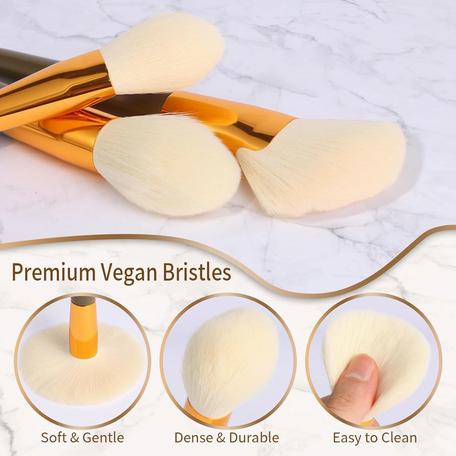 Makeup Brushes 10pc, Makeup Brush Set Foundation Bronzer Contour Eyeshadow Blush Concealer Make Up Brushes