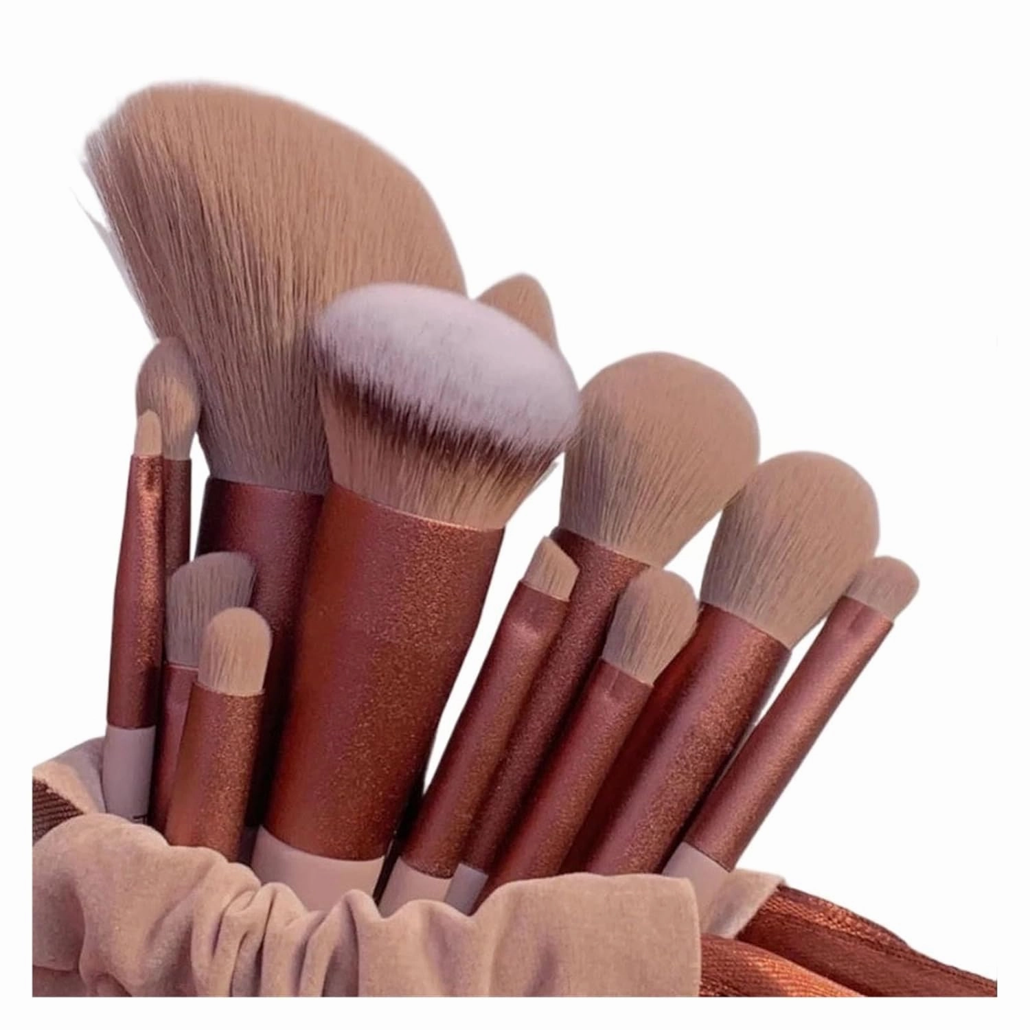 Makeup Brushes Set Make-up for women Cosmetic tool Instruments Professional Eyeshadow Foundation Blush Beauty Cheap complete kit(Green 13 PCS In Bag)