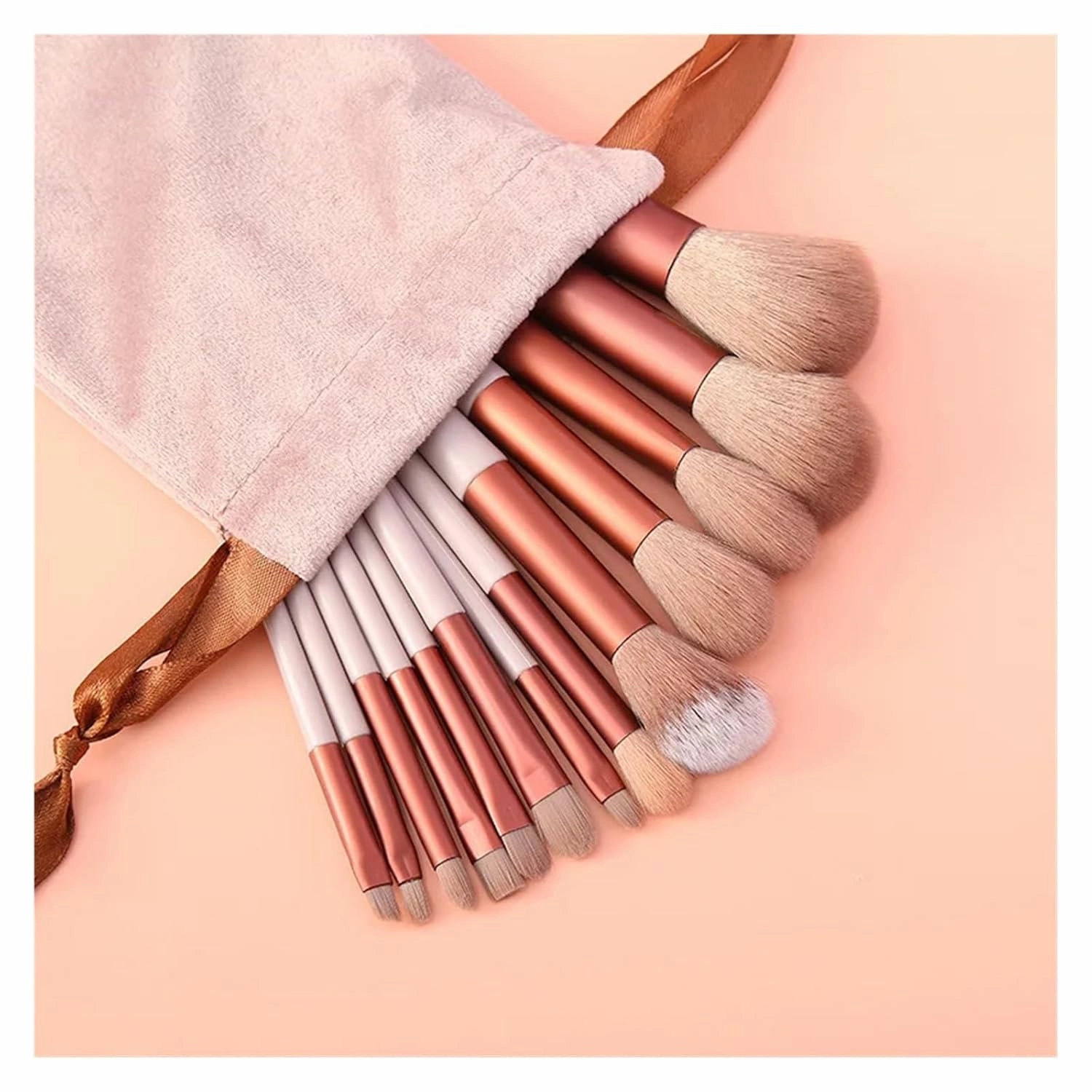 Makeup Brushes Set Make-up for women Cosmetic tool Instruments Professional Eyeshadow Foundation Blush Beauty Cheap complete kit(Green 13 PCS In Bag)