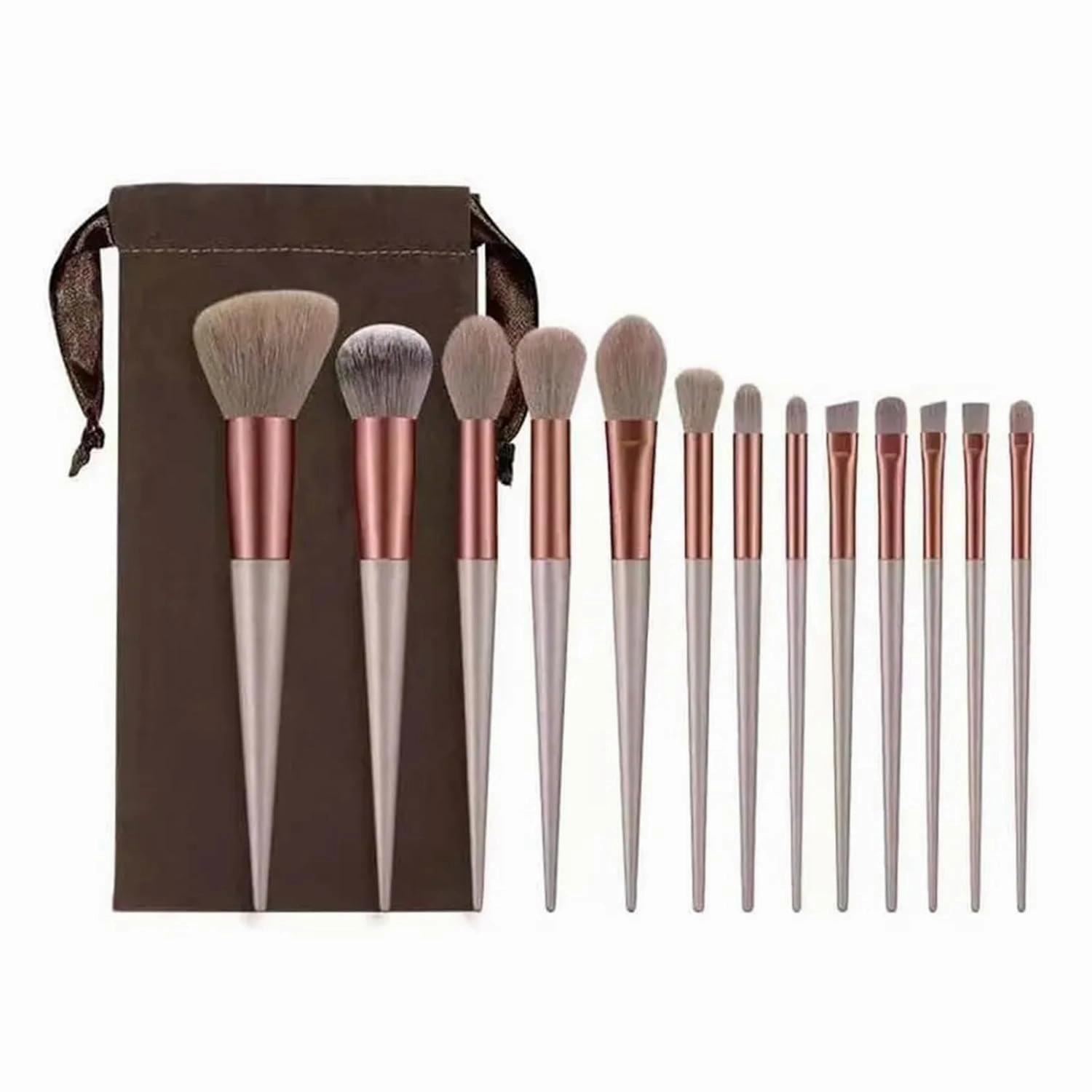Makeup Brushes Set With 4 Sponge Puff Make-up for women Korean Cosmetics Foundation Blush Brush Complete Kit(Dark Green Set)
