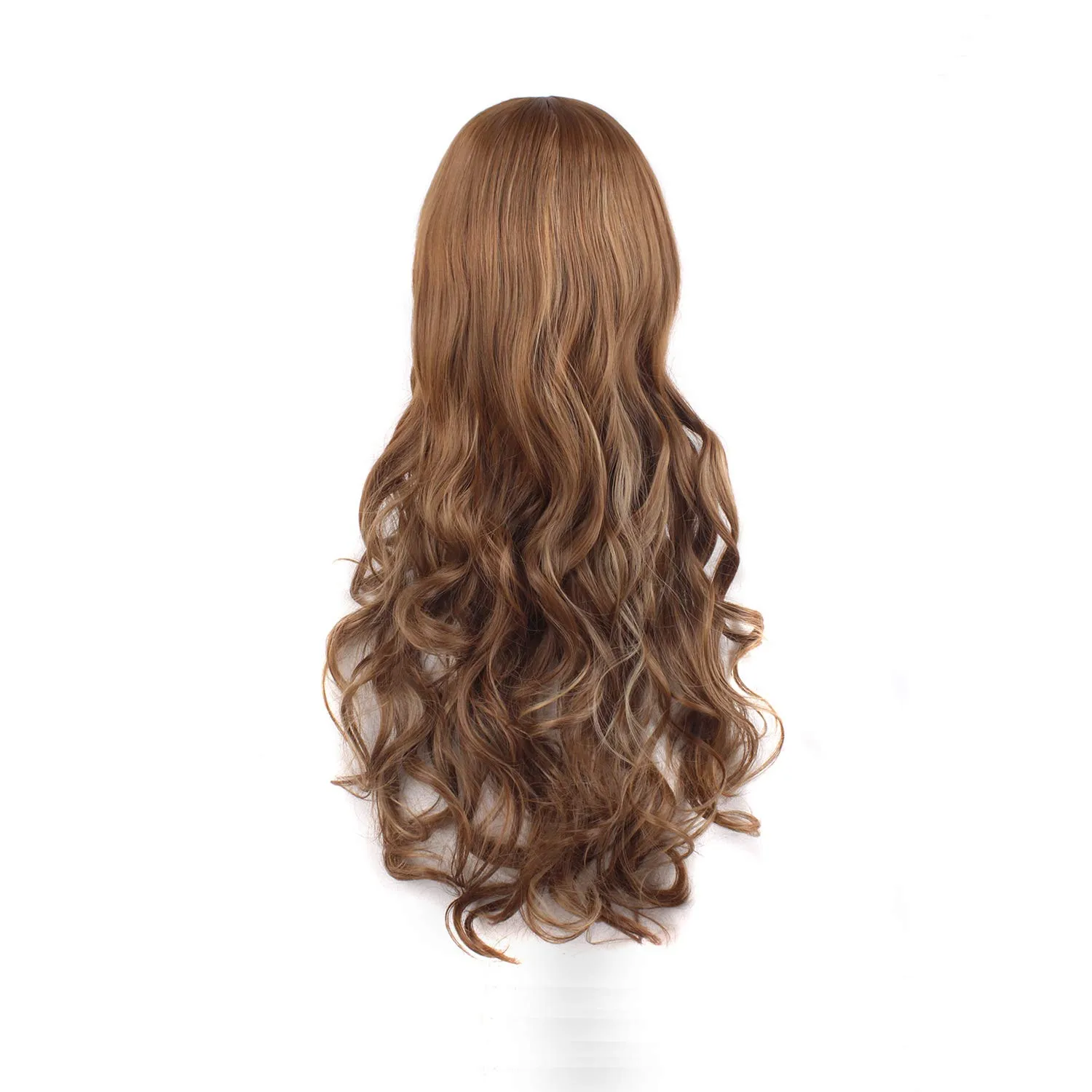 MapofBeauty Multi-color Lolita Long Curly Clip on Ponytails Cosplay Wig (Brown/Khaki)