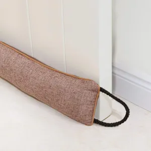 Marwood Under Door Draft Stopper 36 inch Wind Stopper for Door & Window, Weighted French Air Draft Stopper Front Door Snake Noise Blocker for Bottom of Door with Hanging Loops - Brown