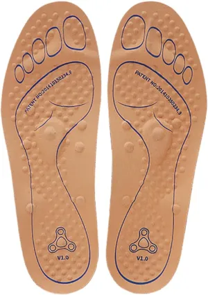 Massaging Insoles Shock Absorption and Reinforced Arch Support Improve Immunity for Middle-Aged and Elderly(4.5 M US Men/6.5 M US Women, Brown 37)