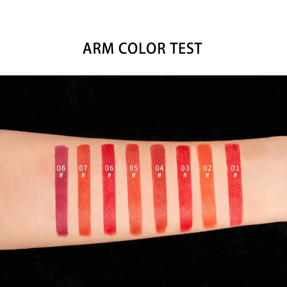 Matte LipStick Multiple Colos Long Lasting Waterproof Lip Makeup No Fade Pigmented Lip Stick Cosmeitc Gift for Girls and Women (03#P)