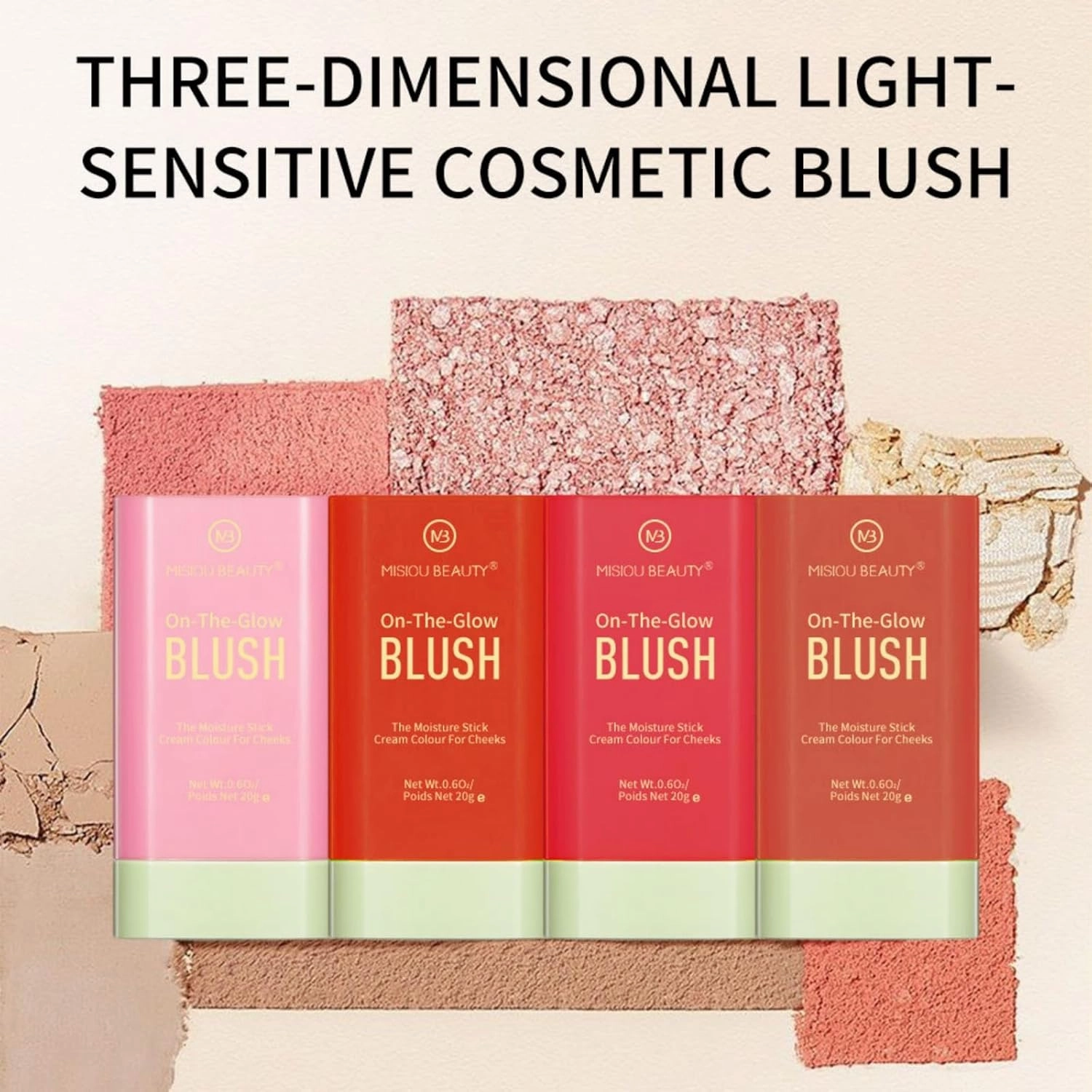 Matte Contour Blush Stick - 3-in-1 Highlight, Bronze & Blush Makeup, Buildable Cream to Powder Formula, Vegan & Cruelty-Free, Travel-Friendly (#06)