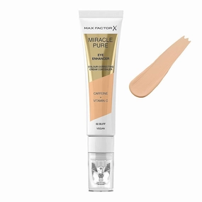 Max Factor Miracle Pure Eye Enhancer Color Corrector Cream Concealer with Caffeine & Vitamin C, 10ml, 02 Buff