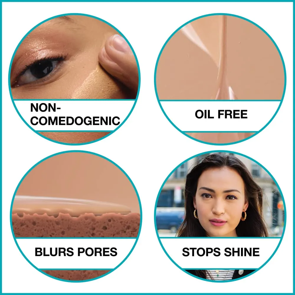 Maybelline Fit Me Matte   Poreless Liquid Foundation   Fit Me Mattifying Primer Makeup Bundle, Includes 1 Foundation in Creamy Beige and 1 Primer