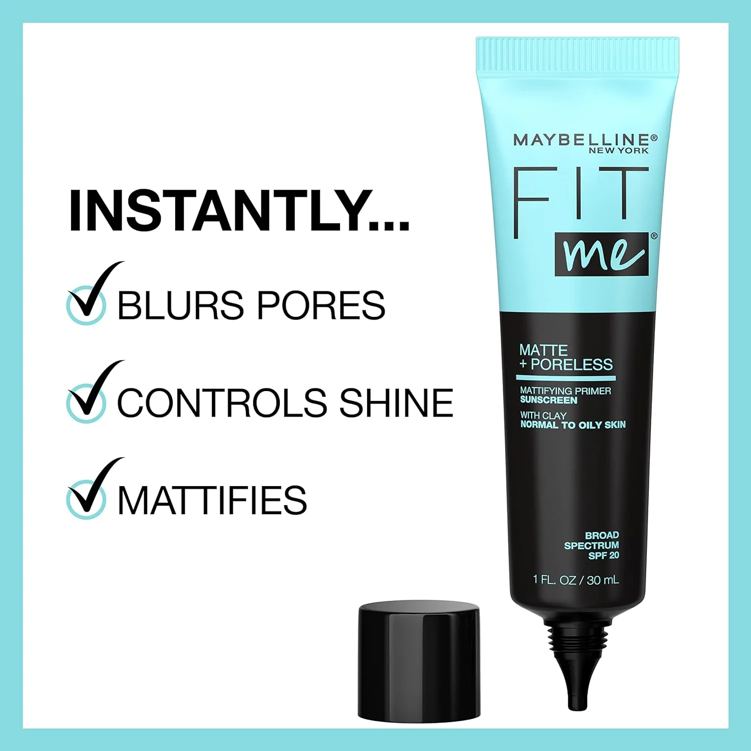 Maybelline Fit Me Matte   Poreless Liquid Foundation   Fit Me Mattifying Primer Makeup Bundle, Includes 1 Foundation in Creamy Beige and 1 Primer