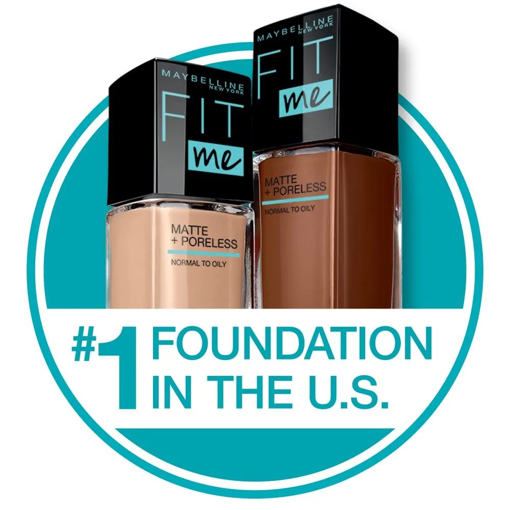 Maybelline Fit Me Matte   Poreless Liquid Foundation   Fit Me Mattifying Primer Makeup Bundle, Includes 1 Foundation in Creamy Beige and 1 Primer