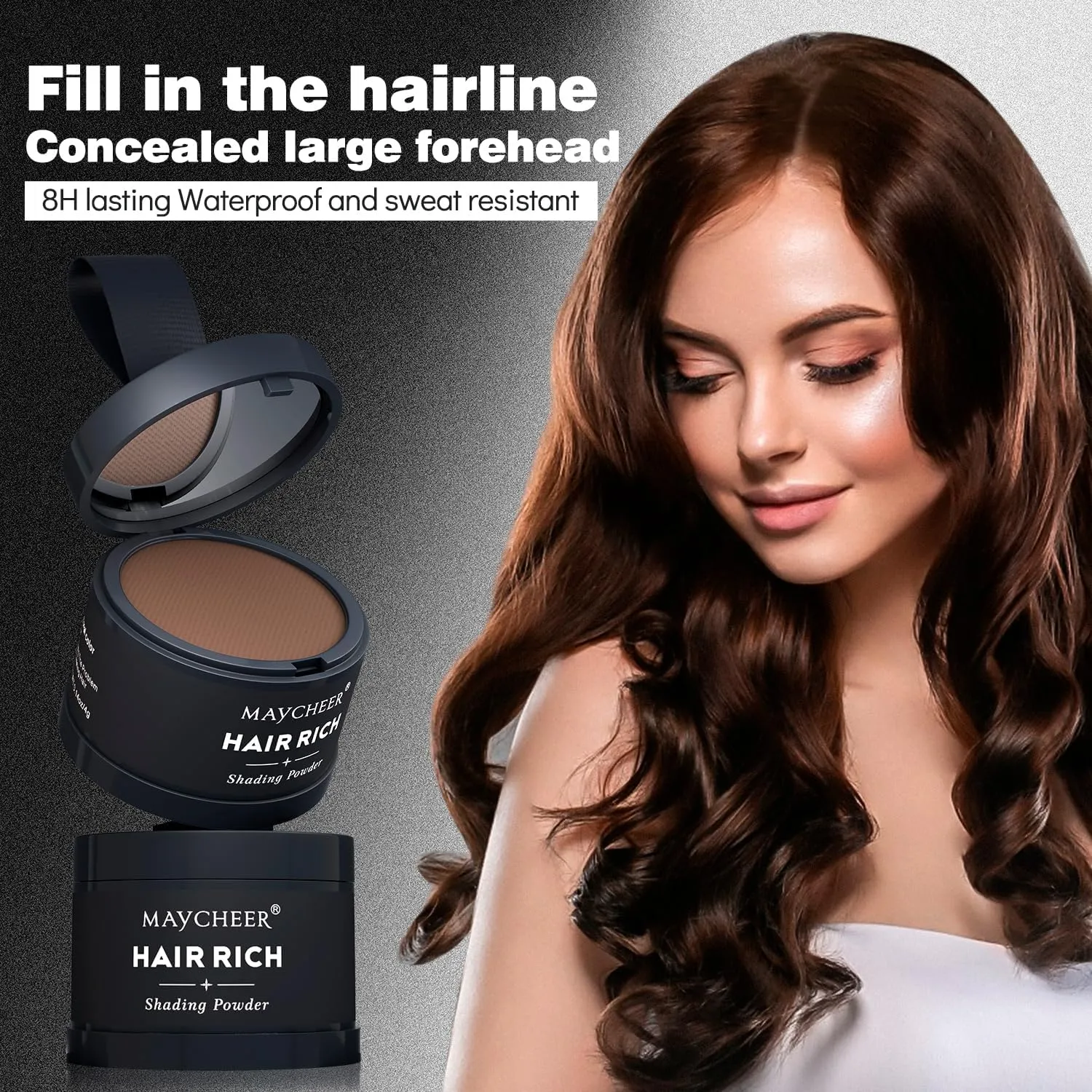 Maycheer Hairline Powder - Magic Root Cover Up - Hair Rich Hair Shadow - Gray Hair Coverage Touch Up Hair Powders for Women & Men (Beige, 0.14 Ounce (Pack of 2))