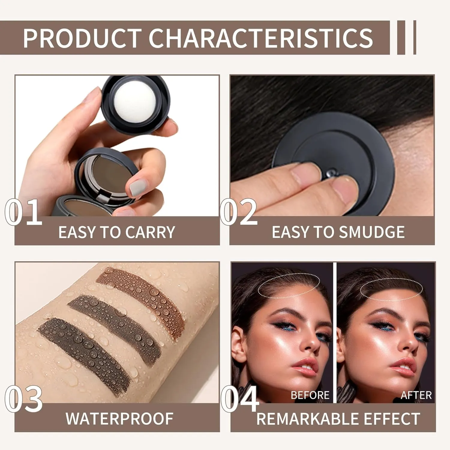 Maycheer Hairline Powder - Magic Root Cover Up - Hair Rich Hair Shadow - Gray Hair Coverage Touch Up Hair Powders for Women & Men (Beige, 0.14 Ounce (Pack of 2))