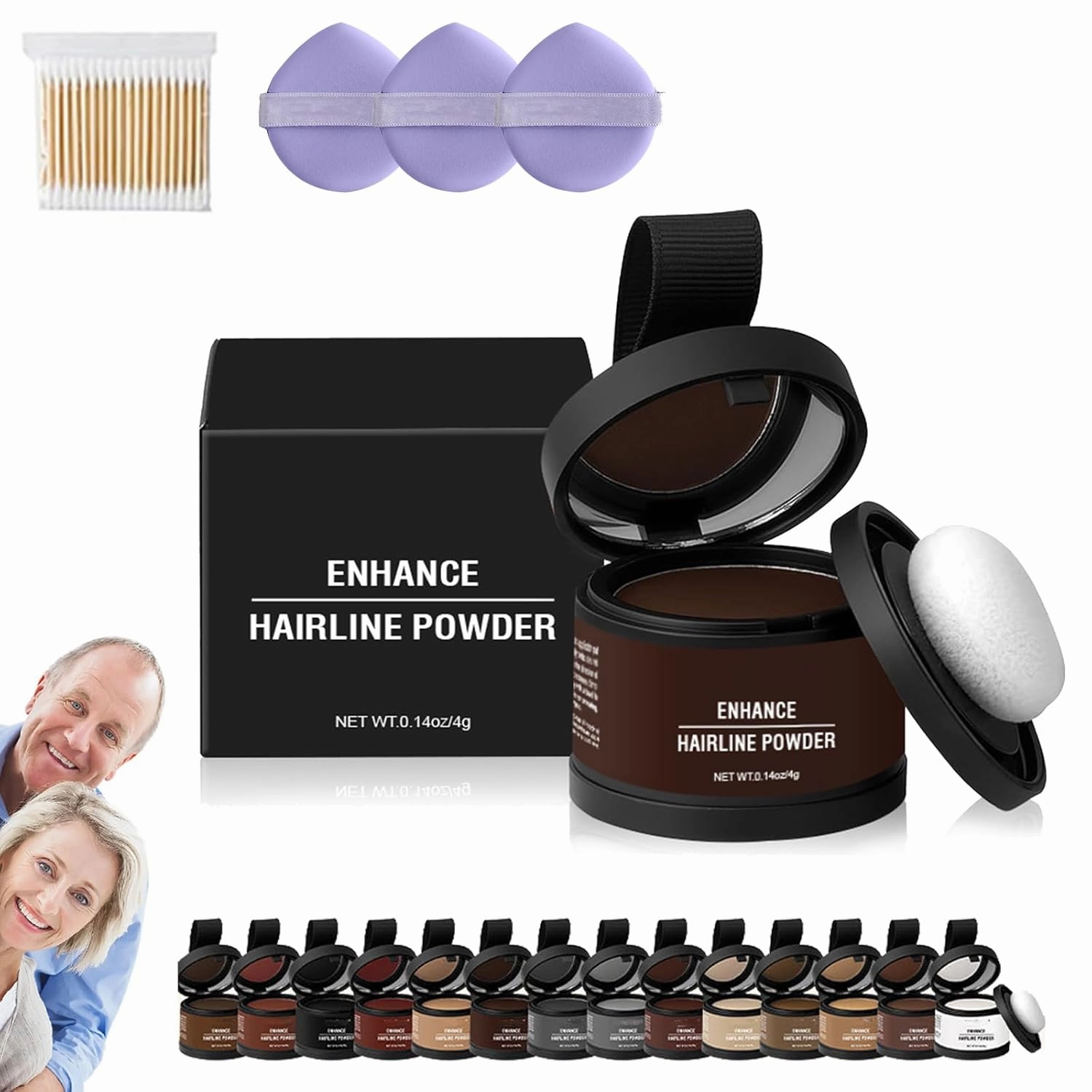 Maycheer Hairline Powder for Women, Maycheer Magic Root Cover Up, 14 Colors May Cheer Hair Rich Shading Powder, Maycheer Pang Pang Hair Shadow (#6 Dark Brown, one size)
