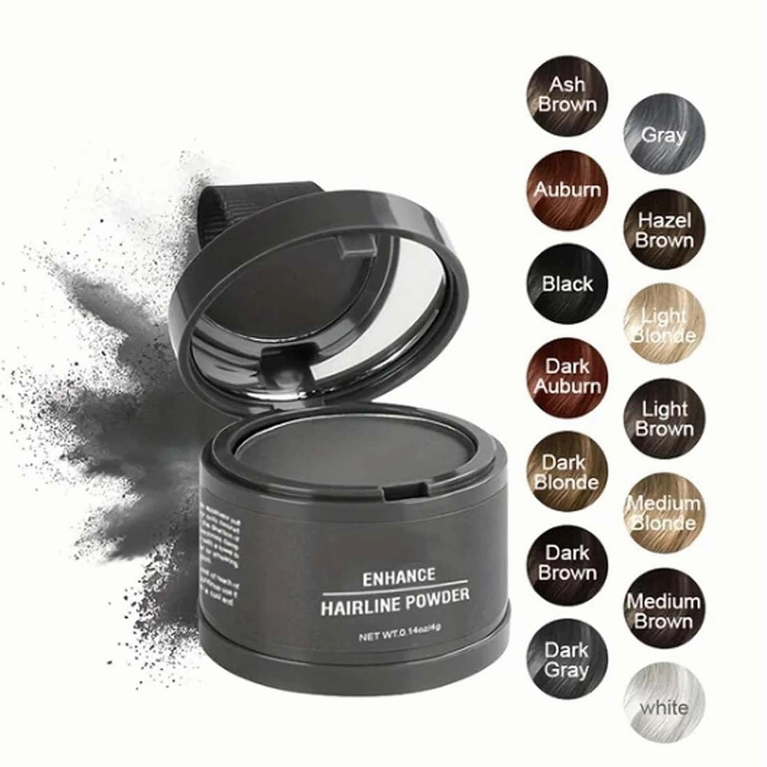 Maycheer Pang Pang Magic Root Cover Up with Mirror - Hair Shadow Powder, Root Touch Up in Ash Brown