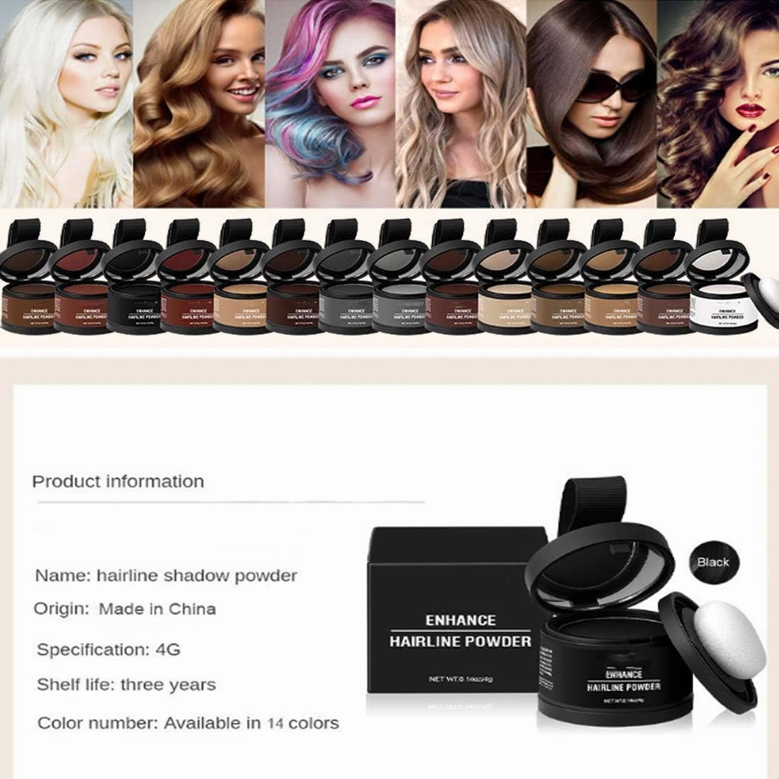 Maycheer Pang Pang Magic Root Cover Up with Mirror - Hair Shadow Powder, Root Touch Up in Ash Brown