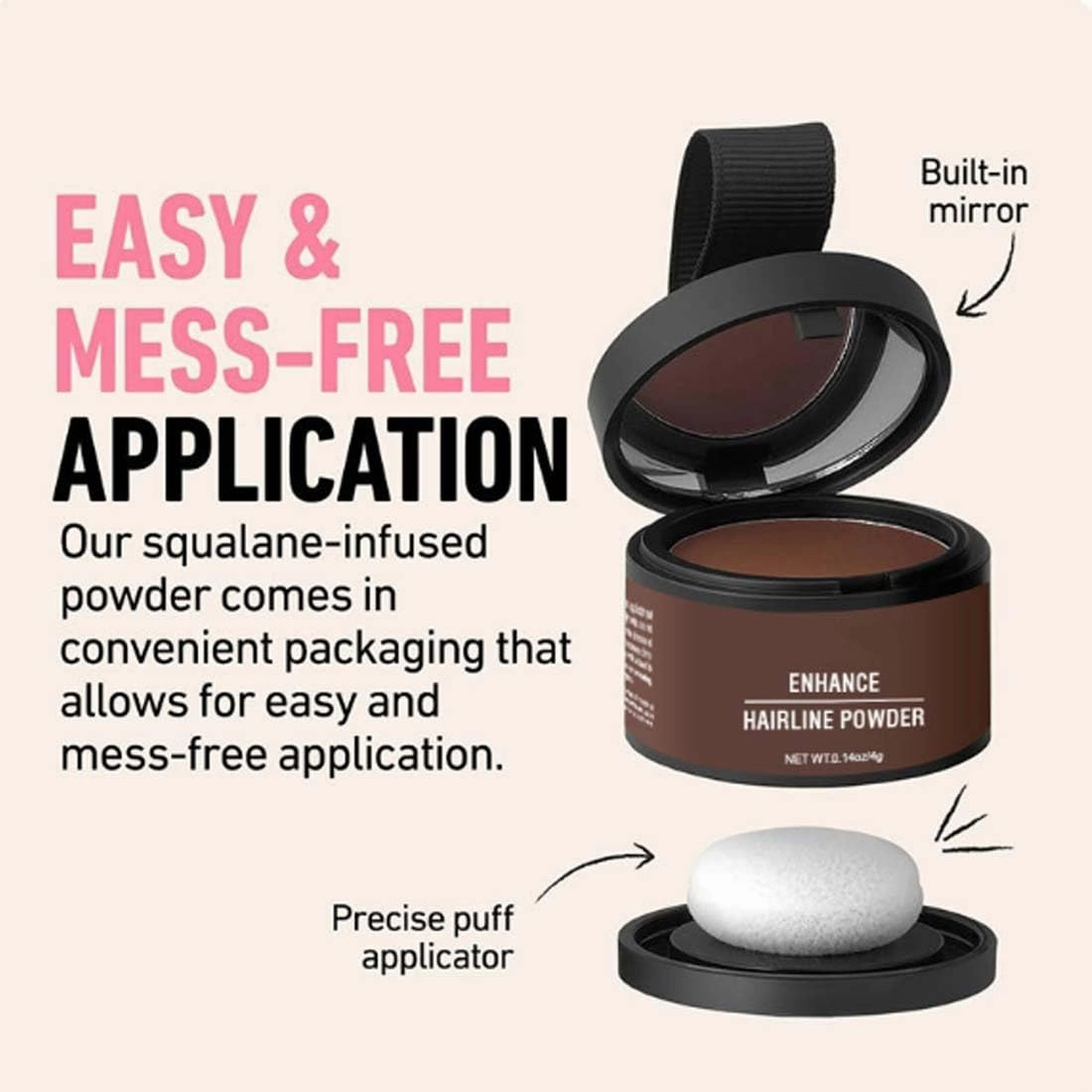 Maycheer Pang Pang Magic Root Cover Up with Mirror - Hair Shadow Powder, Root Touch Up in Ash Brown