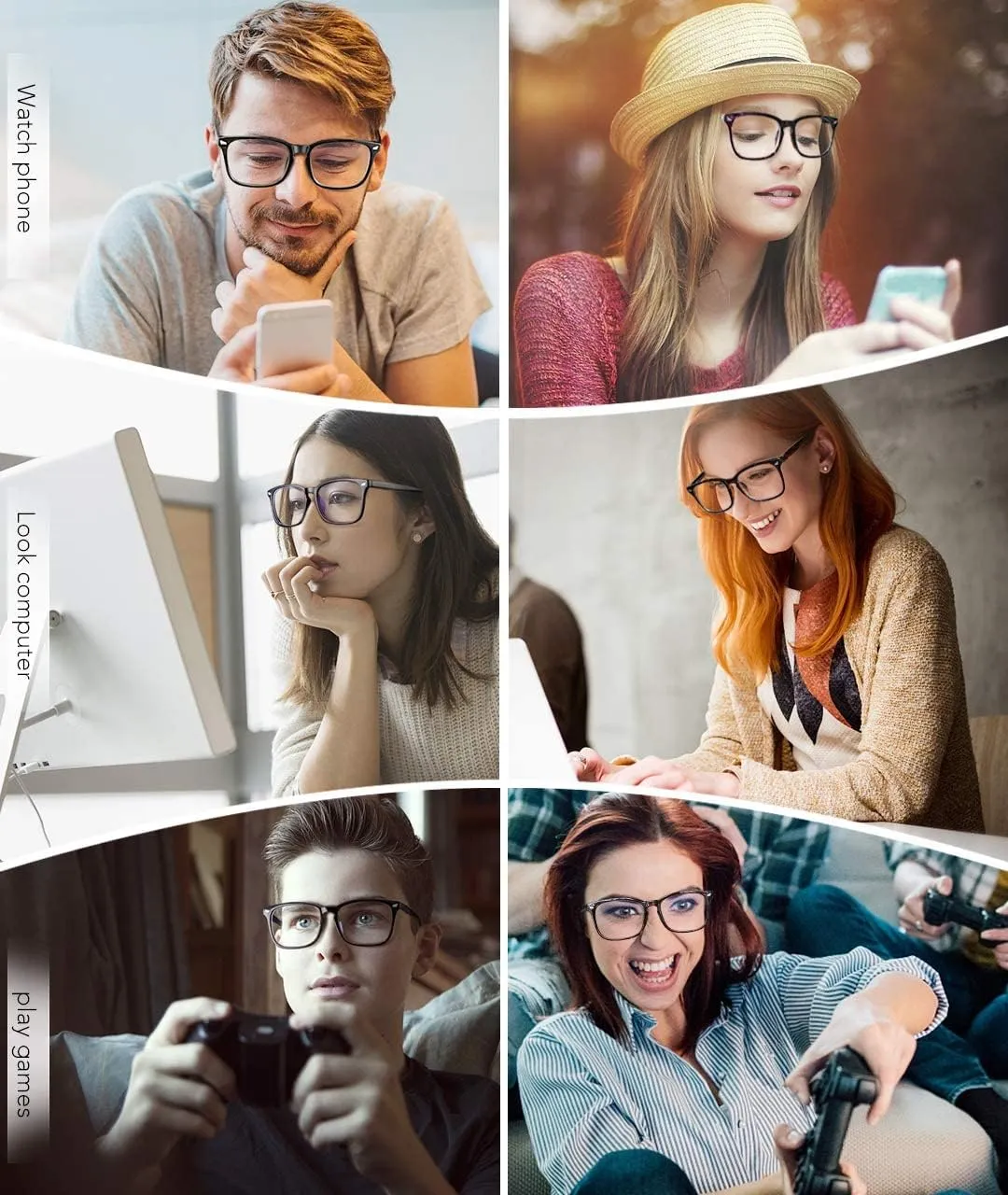 MEETSUN 3-Pack Blue Light Blocking Glasses, Anti Eye Strain Headache (Sleep Better), Computer Glasses UV400 Lens (Black   Brown Gradient   Coffee)